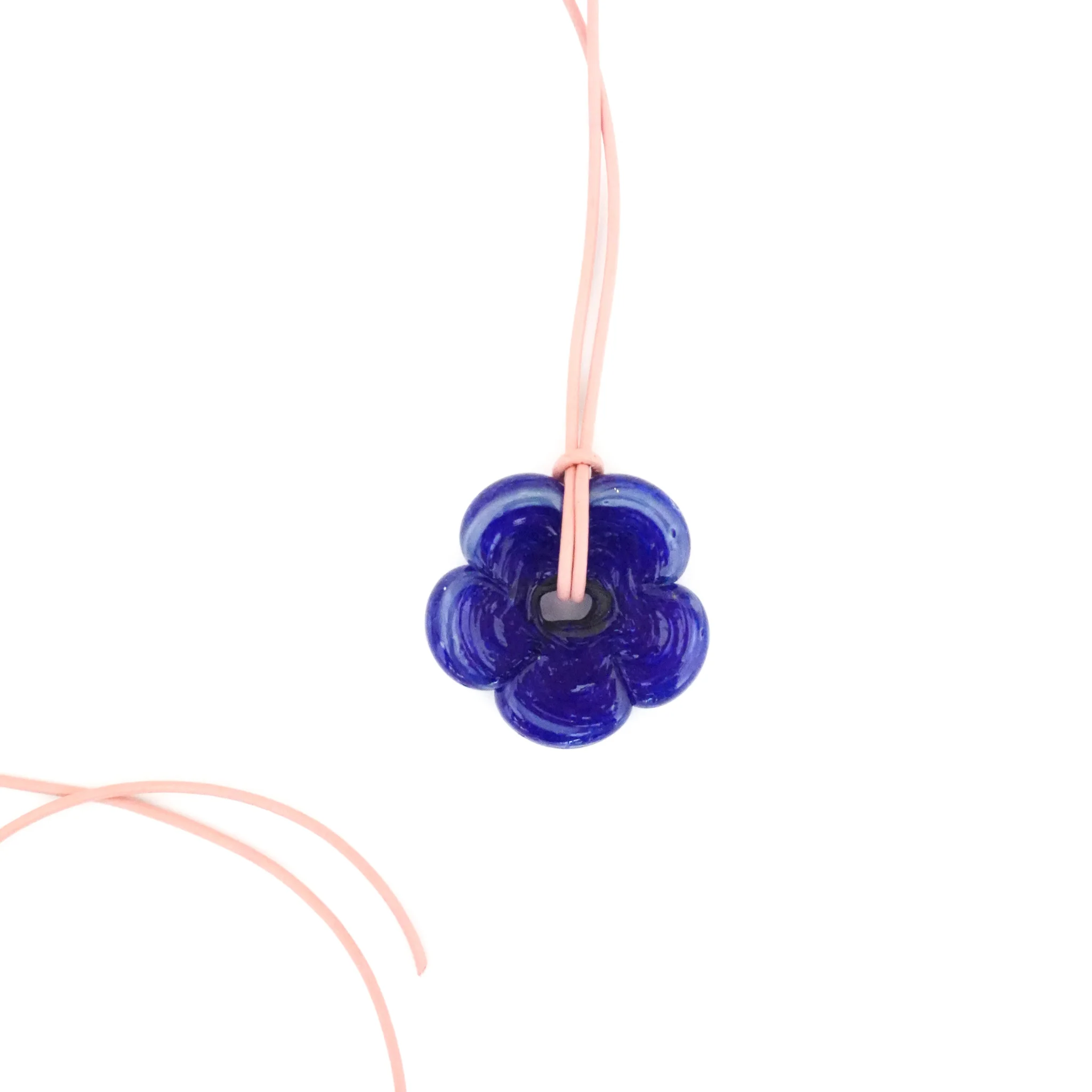 Dark Blue Flower Necklace - Image 10